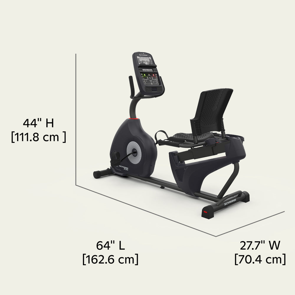 230 Recumbent Bike Dimensions