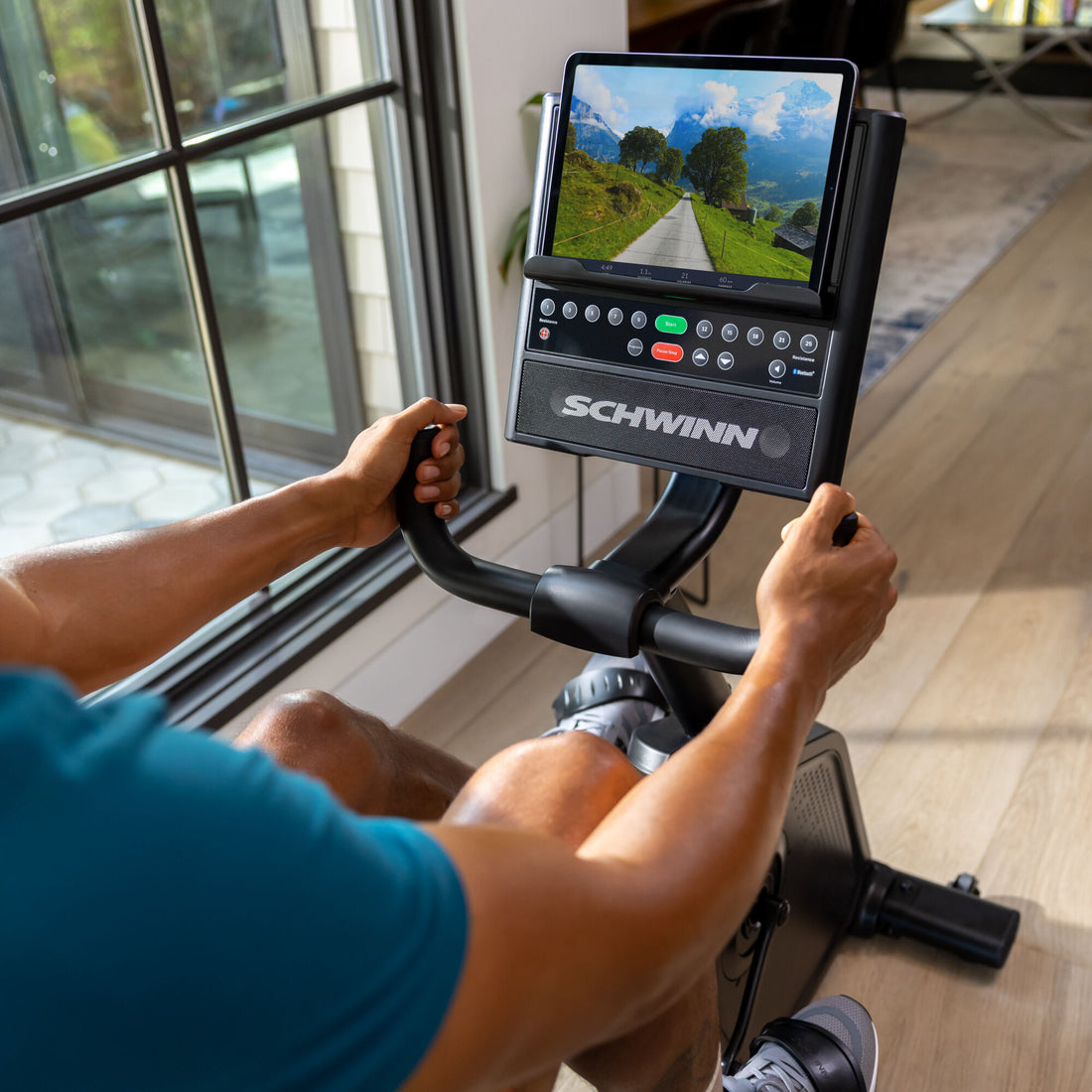 Schwinn 290 Recumbent Bike with iPad