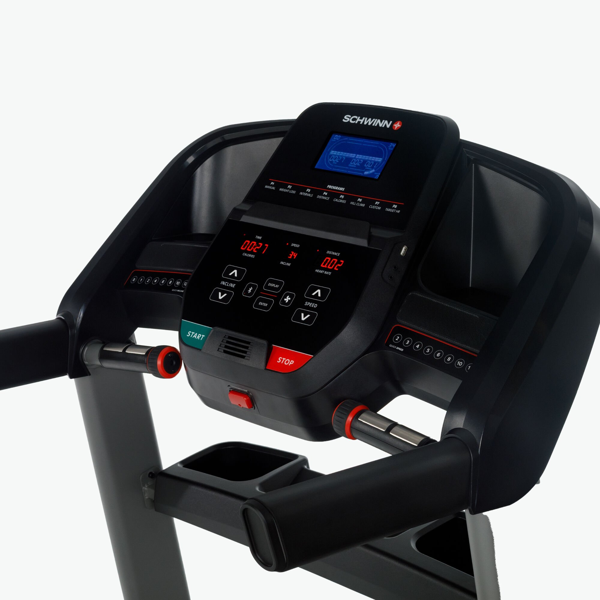 Schwinn 815 Treadmill Console - default view