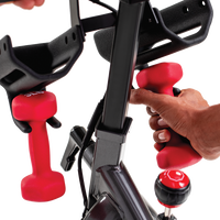 Schwinn IC4 Bike with Dumbbells--thumbnail