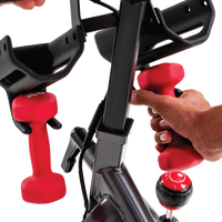 Schwinn IC4 Bike with Dumbbells--thumbnail