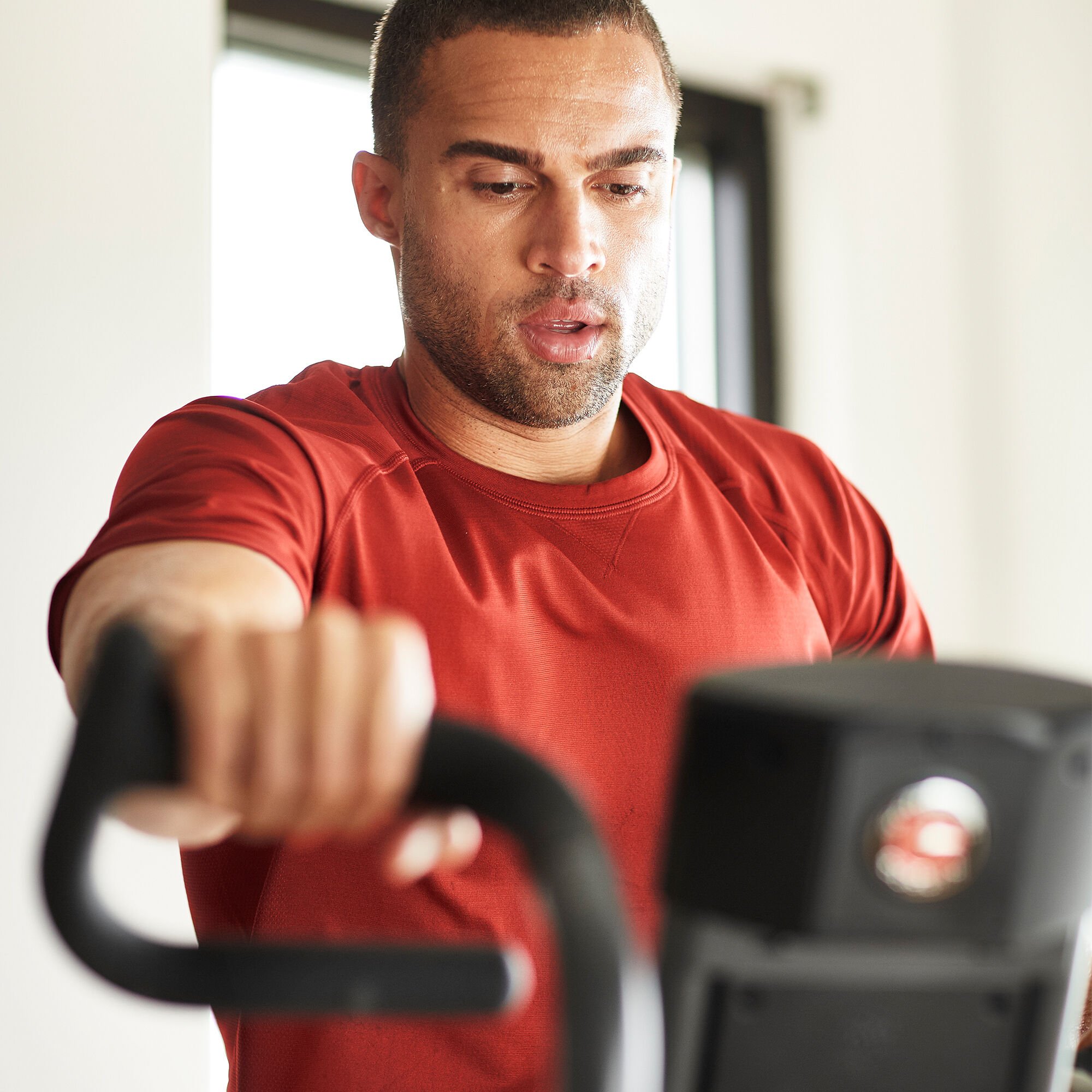 Man working out on on Airdyne AD7  - default view