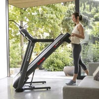 Schwinn Treadmill 810 can be folded for easy storage--thumbnail