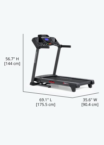810 Treadmill Dimensions - Length 70.1 inches, Width 28.2 inches, Height 63.2 inches