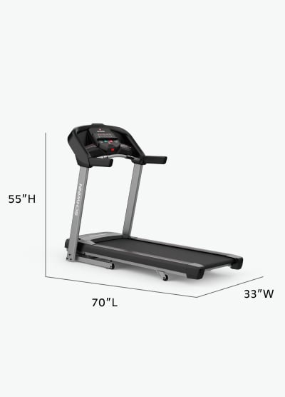 SFT4.1 Treadmill Dimensions - Length 70 inches, Width 33 inches, Height 55 inches